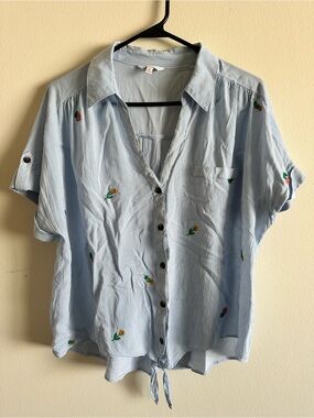 Embroidered Button Down